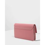 Charles & Keith Chain Pink Push-lock Women's Wallet CK6-10840159