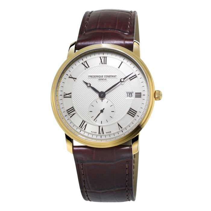 Frederique Constant Classics Slim Line Silver Guilloche Dial Men's Watch FC-245M5S5