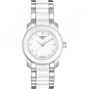 Tissot T-Trend Mặt Tròn Dây Ceramic Pha Kim Loại Màu Trắng T064.210.22.011.00