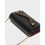 Charles & Keith Wallet Clutch Màu Đen Kèm Dây Xích CK6-10770338