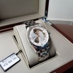 Hamilton Jazzmaster Automatic Open Heart Mặt Tròn Dây Kim Loại Màu Bạc H32565155