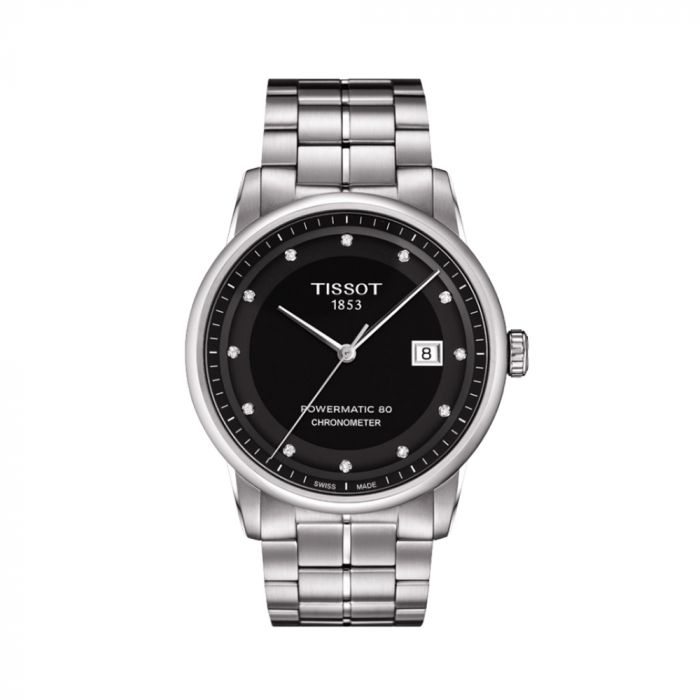 Tissot Luxury Automatic Black Diamond Markers Dial Men's Watch T086.408.11.056.00