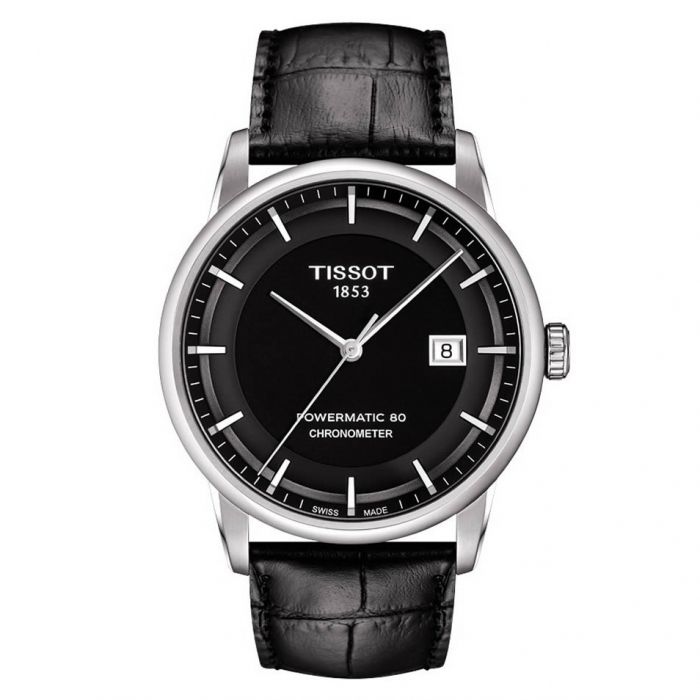 Tissot Luxury Automatic Powermatic 80 Swiss Automatic Black Dial Men's Watch T086.408.16.051.00