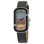 Marc Jacobs The Jacobs Rainbow Pave Black Leather Women's Watch MJ1569