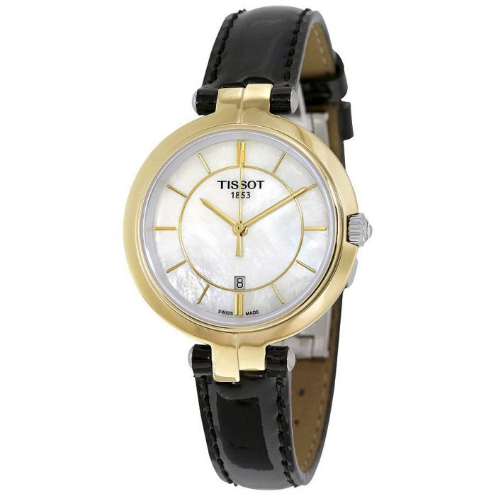 Tissot Flamingo Mother of Pearl Leather Black Women's Watch T094.210.26.111.00