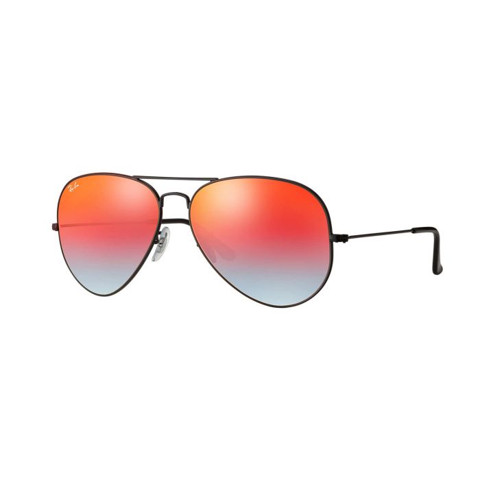 Ray-ban Gradient Aviator Flash Lens Màu Cam Gọng Kim Loại Màu Đen RB3025 002/4W 62-14