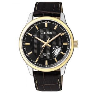 Citizen Standard Black Leather Date Men's Watch BL1054-12E