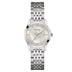 Bulova Diamond Mother of Pearl Date Women's Watch 96P160