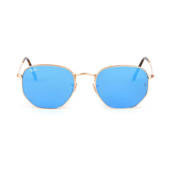 Ray-ban Hexagonal Light Blue Gradient Flash Sunglasses RB3548N 001/9O 54