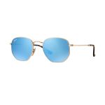 Ray-ban Hexagonal Light Blue Gradient Flash Sunglasses RB3548N 001/9O 54