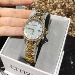 Citizen Silhouette Crystal Mother of Pearl Women's Watch EW1222-84D