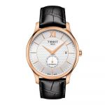 Tissot Tradition Automatic Small Rose Gold Black Leather Men's Watch T063.428.36.038.00