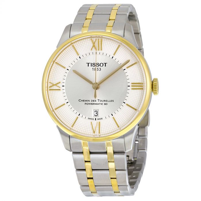 Tissot Demi Vàng Chemin Des Tourelles Automatic Mặt Tròn Dây Kim Loại Lịch Ngày T099.407.22.038.00