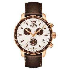 Tissot Quickster Chronograph Leather Brown Men's Watch T095.417.36.037.01