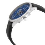 Edox Les Vauberts Moon Phase Mặt Tròn Màu Xanh Dây Da Màu Đen 40101-3C-BUIN