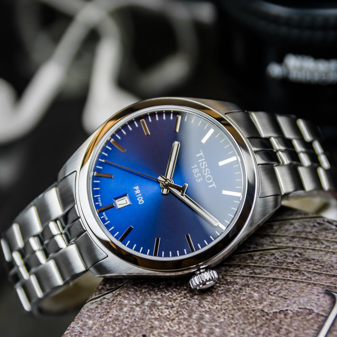Tissot PR100 Date Blue Dial Men's Watch T101.410.11.041.00 xách tay chính  hãng giá rẻ bảo hành dài - Đồng hồ nam - Senmix
