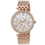 Caravelle New York Glitz Mother of Pearl Day Date Women's Watch 44N101