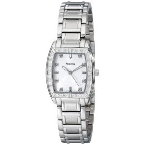 Bulova Highbridge Mother of Pearl Dial Diamond Bezel Women's Watch 96R162