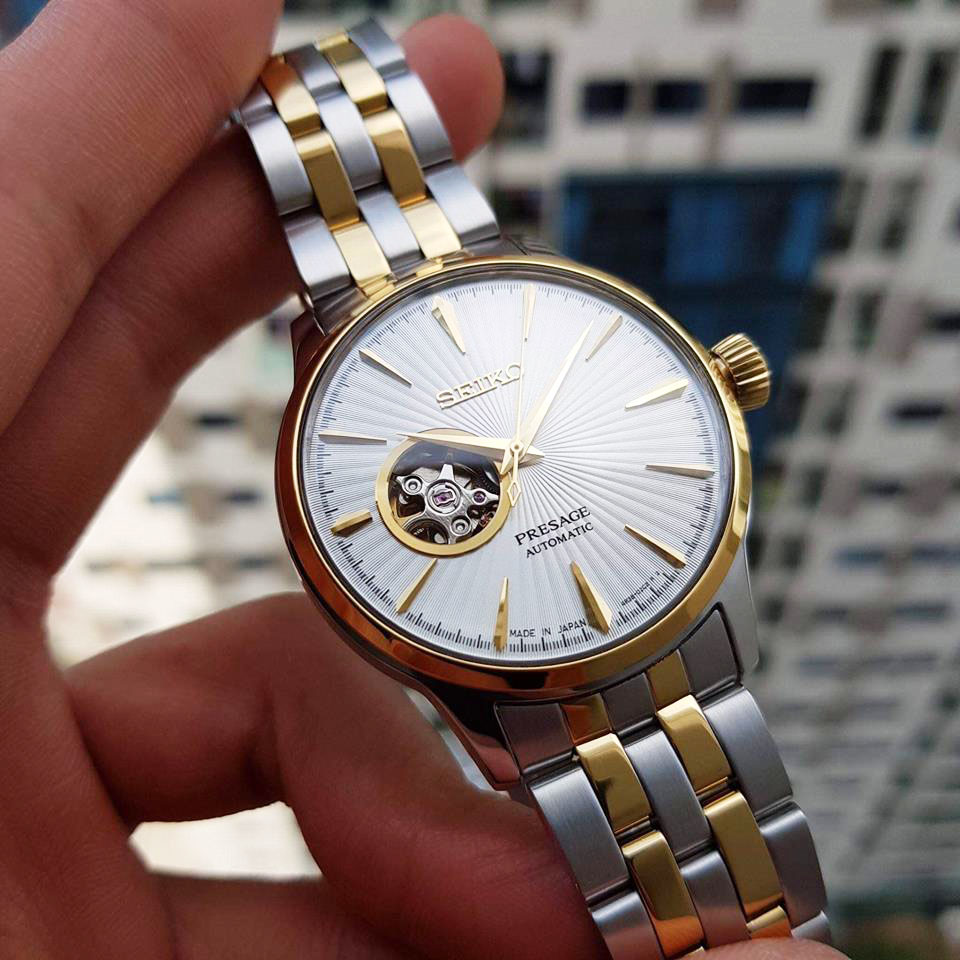 Seiko Presage Open Heart Cocktail Time Automatic Men's Watch SSA358 xách  tay chính hãng giá rẻ bảo hành dài - Đồng hồ nam - Senmix