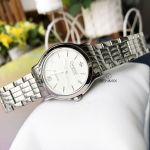 Caravelle Bulova Diamond Round Silver Tone Women's Watch 43P109