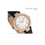 Michael Kors Mini Parker Black Leather Women's Watch MK2462