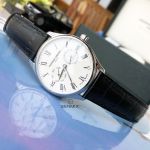 Frederique Constant Classics Silver Dial Black Leather Strap Day Date Swiss Quartz Men's Watch FC-259WR5B6