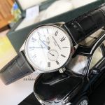 Frederique Constant Classics Silver Dial Black Leather Strap Day Date Swiss Quartz Men's Watch FC-259WR5B6