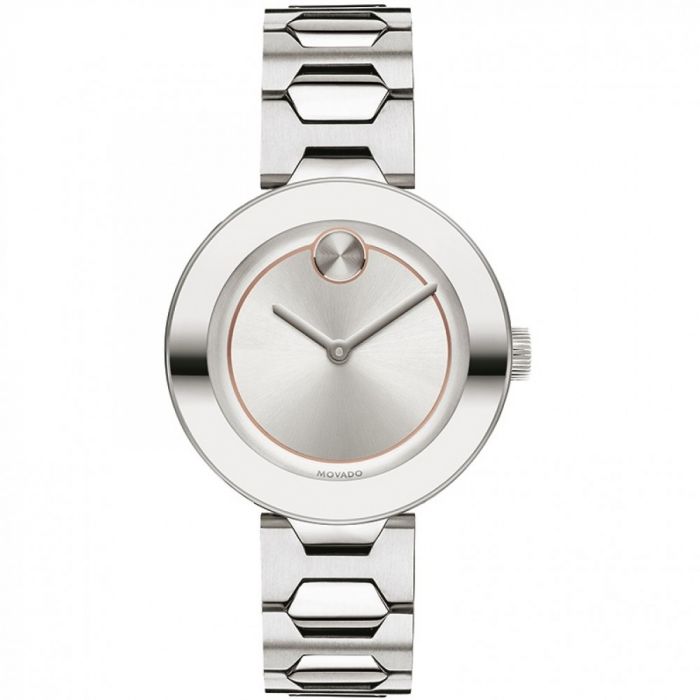 Movado Swiss Quartz Bold Silver Women's Watch 3600381