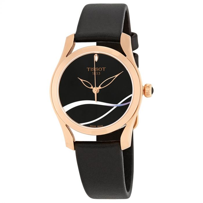 Tissot T-Wave Black Leather Women's Watch T112.210.36.051.00