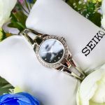 Seiko Black Dial Solar Bracelet Women's Watch SUP051