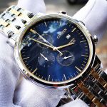 Citizen Chronograph Totalizer Two Tone Blue Dial Men's Watch AN3614-54L