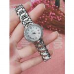 Bulova Mother of Pearl Diamond Stainless Steel Women's Watch 96R159