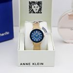 Anne Klein Swarovski Crystal Rose Gold Mesh Women's Watch AK/2208NMRG