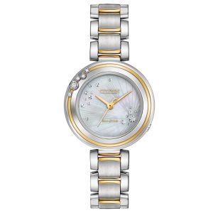 Citizen Carina Mother of Pearl Two Tone Women's Watch EM0464-59D