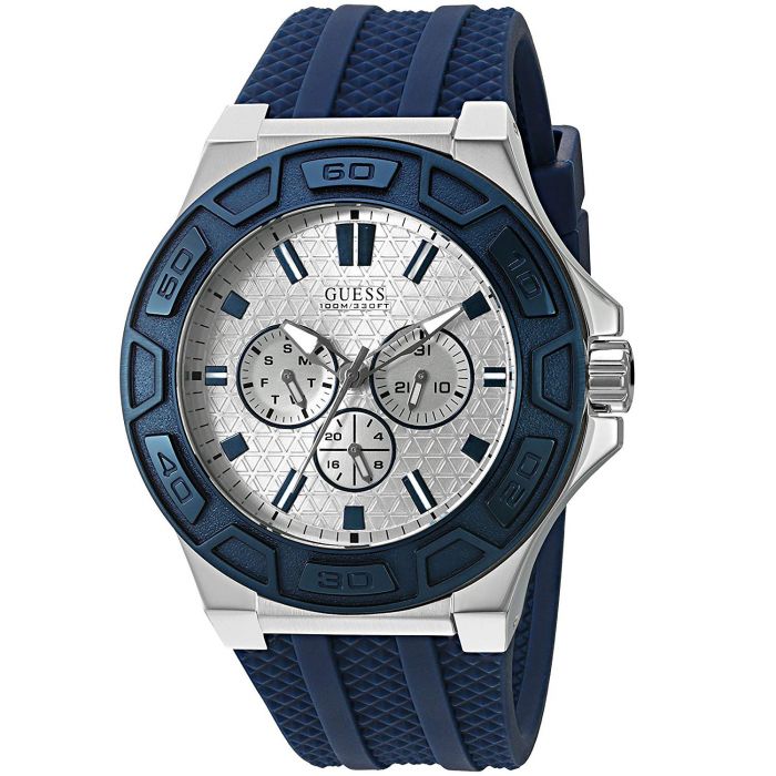 Guess Sporty Force Multifunctions Mặt Tròn Dây Cao Su Lịch Ngày Thứ U0674G4