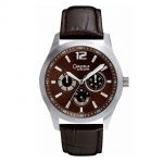 Caravelle By Bulova Multifunction Brown Dial Leather Men's Watch 43C104