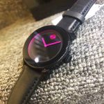 Movado Bold Mặt Tròn Kim Chỉ Màu Hồng Dây Da Màu Đen 3600482