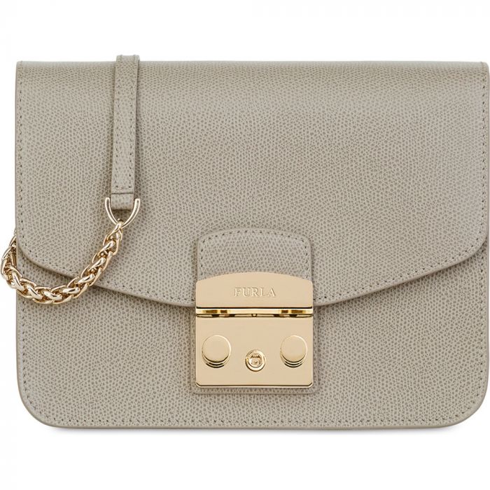 Furla Metropolis S Crossbody Màu Xám Be Sabbia B Size 21