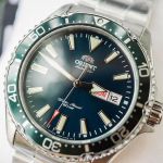 Orient Mako III Automatic Mặt Tròn Màu Xanh Dây Kim Loại Lịch Ngày Thứ RA-AA0004E19B