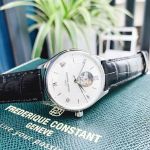 Frederique Constant Classics Automatic Open Heart Mặt Tròn Màu Bạc Dây Da Màu Đen FC-310MS5B6