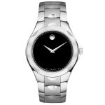 Movado Luno Sport Mặt Tròn Màu Đen Dây Kim Loại Màu Bạc 0606378