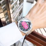 Orient Mechanical SK Retro Automatic Mặt Tròn Màu Đỏ Dây Kim Loại Màu Bạc Lịch Ngày Thứ RA-AA0B02R