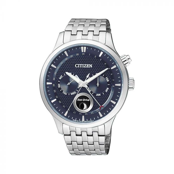 Citizen Eco-Drive Moon Phase Mặt Tròn Màu Xanh Lịch Ngày Thứ AP1050-56L