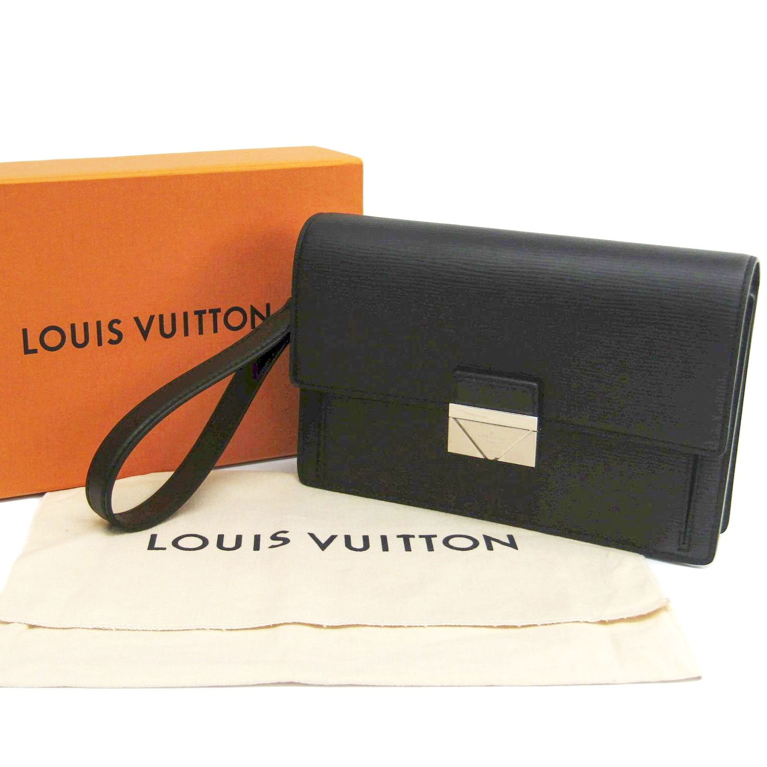 Ví cầm tay Louis Vuitton Clutch Thames da Epi màu đen siêu cấp