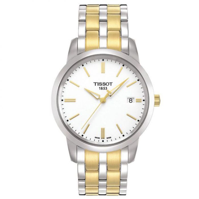 Tissot Classic Dream Demi Vàng Mặt Tròn Dây Kim Loại Lịch Ngày T033.410.22.011.01