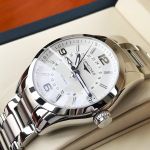 Longines Conquest Classic GMT Automatic Mặt Tròn Dây Kim Loại Màu Bạc Lịch Ngày L2.799.4.76.6