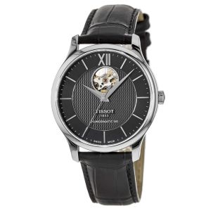 Tissot Tradition Automatic Open Heart Mặt Tròn Dây Da Màu Đen T063.907.16.058.00