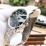 Bulova Classic Automatic Mặt Tròn Màu Đen Dây Kim Loại Màu Bạc Lịch Ngày Thứ 96C132