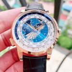 Montblanc Heritage Spirit Orbis Terrarum Automatic Mặt Tròn Viền Vàng Hồng Dây Da Màu Đen 112307