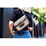 Gucci 1955 Horsebit GG Viền Nâu Size 25